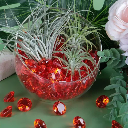 Miniatura 8 de Babenest - Relleno de jarrón de gemas falsas de diamantes acrílicos, 240 piezas de diamantes de imitación de 3/4 pulgadas, joyas de cristal para Rojo