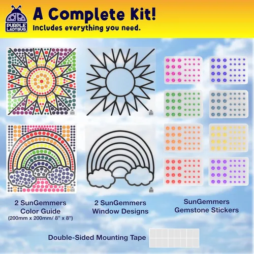 Miniatura 4 de SunGemmers - Kit de atrapasoles para ventana, manualidades de verano para niños, divertido regalo de cumpleaños para niñas de 5 años, regalos Sol