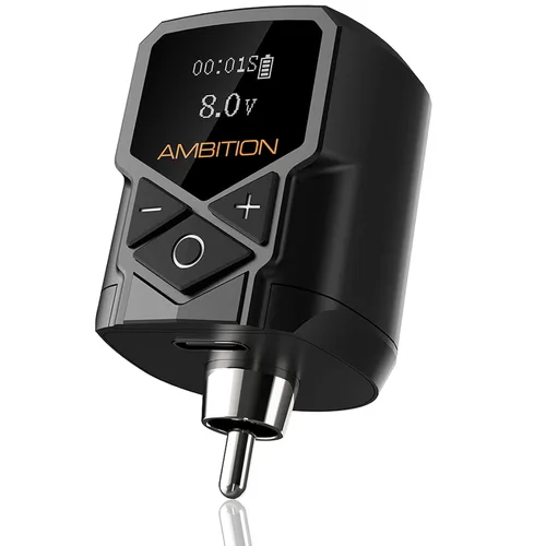 Miniatura 8 de Ambition Kuark - Fuente de alimentación para tatuajes Ambition Kuark Mini Wireless Portable RCA Tattoo 2400mAh batería de litio con pantalla digital