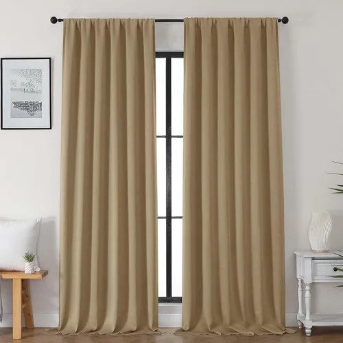 Miniatura 138 de Gwine Cortinas opacas para dormitorio, 54 pulgadas de largo, paneles de cortina de ventana con aislamiento térmico y reducción de ruido, cortinas