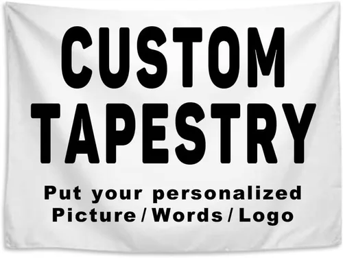 Miniatura 16 de KafePross Tapiz personalizado para colgar en la pared, 30 x 30 pulgadas, personaliza tu imagen, texto, dormitorio, pancarta para dormitorio