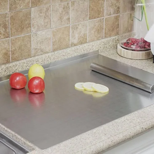 Miniatura 6 de BILLAMB Tablas de Cortar de Acero Inoxidable para la Cocina, Adecuadas para Carne, Frutas, Verduras, Pan y Horneado Tablas de Cortar