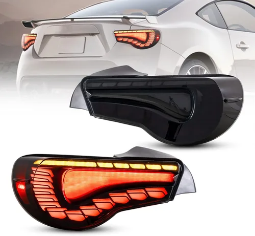 Miniatura 14 de VLAND Luces traseras LED compatibles con Scion Fr-s 2013-2016 Toyota86/Subuaru Brz 2013-2020 con secuencial ámbar, conjunto de lámpara trasera LED