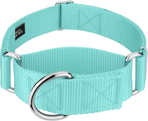 Miniatura 14 de Country Brook Petz - Collar para perro de nailon resistente Martingale de 15 colores (extra grande, 1 1/2 pulgadas de ancho, azul océano)