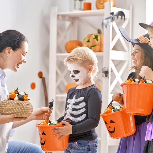Miniatura 4 de Borradores de Halloween para niños, 35 piezas de borradores de calabaza 3D a granel para premios de clase de estudiantes, recompensa de juego, caja