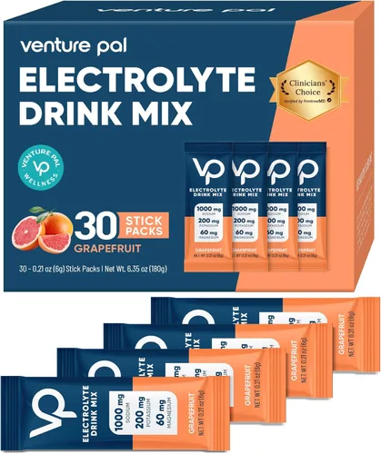 Miniatura 14 de Venture Pal Paquete de electrolitos en polvo sin azúcar con alto contenido de sodio, paquetes de hidratación con vitamina, sodio y potasio, cero