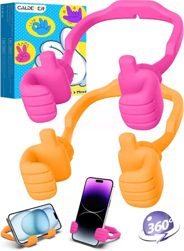 Miniatura 13 de Rellenos de calcetín para adolescentes, niñas, niños, adultos Soporte para teléfono celular: SOPORTE DE TELEFONO CELULAR PEREZOSO CON PULGAR HACIA