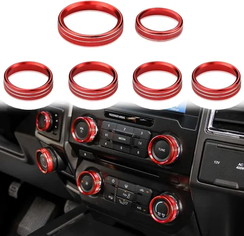 Miniatura 10 de Cubierta de perilla para interruptor de control de clima F150 AC/remolque/4WD/VOL/botón de afinación interior consola central accesorios compatibles