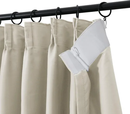 Miniatura 3 de TWOPAGES Cortinas plisadas opacas de 63 pulgadas de largo para ventanas pequeñas, cortinas opacas con aislamiento térmico para oscurecer