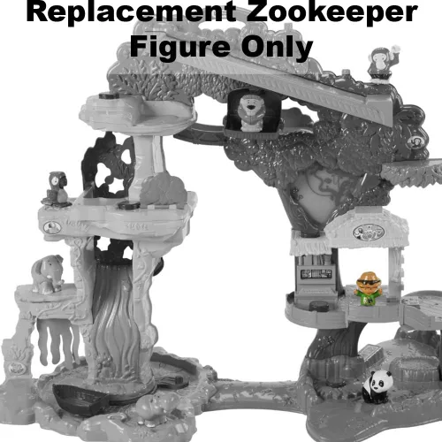 Miniatura 5 de Pieza de repuesto para Safari Playset – Fisher-Price Little People Share and Care Safari FHF35 – Incluye 1 figura de Zookeeper