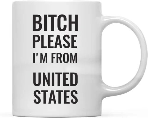Miniatura 25 de Andaz Press Taza de café de 11 onzas, regalo de broma, Bitch Please I'm from Alabama, paquete de 1, incluye caja de regalo, divertidas ideas