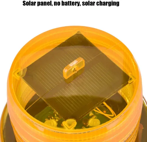 Miniatura 4 de GLOGLOW Luces LED de advertencia ámbar solar de 2 V, luz LED para auto, luz ámbar de advertencia de seguridad para carretilla elevadora, camión