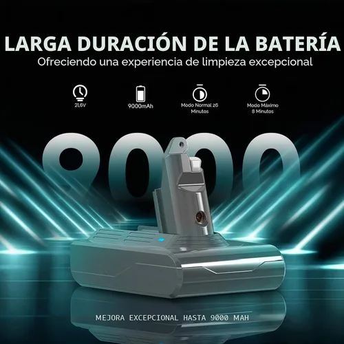 Miniatura 2 de EGR Repuesto de batería premium de 6200 mAh V6 compatible con Dyson V6 Animal V6 Absolute V6 Motorhead V6 Fluffy SV03 SV04 SV05 SV06 SV07 SV09 DC58