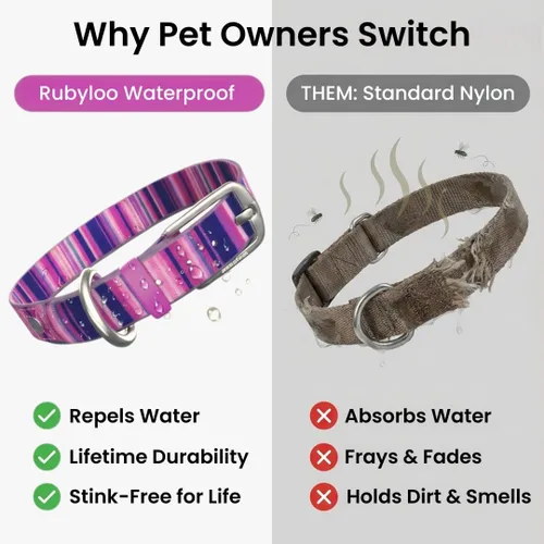 Miniatura 3 de Collar de perro impermeable, lavable, a prueba de olores y suciedad, suave, inodoro, fácil de limpiar, resistente a la decoloración, duradero
