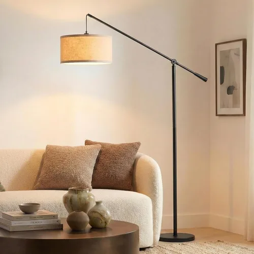 Miniatura 2 de Brightech Hudson 2 - Lámpara de pie LED, lámpara alta con base resistente, lámpara de arco contemporánea para salas de estar y oficinas, gran