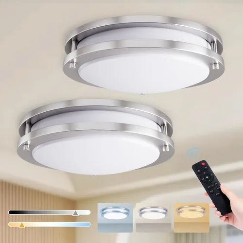 Miniatura 11 de Kalium - Lámpara de techo LED con control remoto de 10 pulgadas, lámpara de techo empotrada, 18W 3000K-6000K temperatura de color ajustable