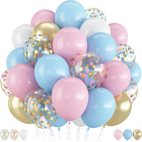 Miniatura 21 de Globos negros dorados, paquete de 60 globos de látex de 12 pulgadas negros metálicos cromados dorados con globo de confeti dorado para hombres