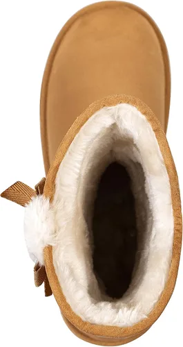 Miniatura 6 de KRABOR Womens Suede Snow Boots Mid-Calf Winter Shoes with Side Bows