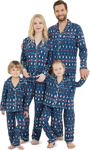 DAUGHTER QUEEN Pijamas de Navidad para la familia, niños de 6 a 15 años, tallas de adultos S-XXL