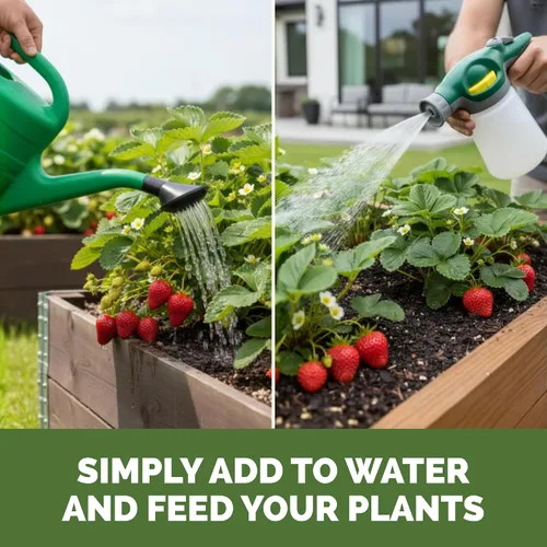 Miniatura 6 de Fertilizante de fresa: alimento líquido para plantas para una mejor floración, bayas más grandes y corredores de raíces más fuertes, 8 onzas