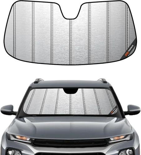 Pigenius Parasol para parabrisas para Chevy Trailblazer 2021-2023, acabado plateado metálico