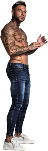 Miniatura 7 de Jeans Gingtto ajustados, desgastados, para hombre