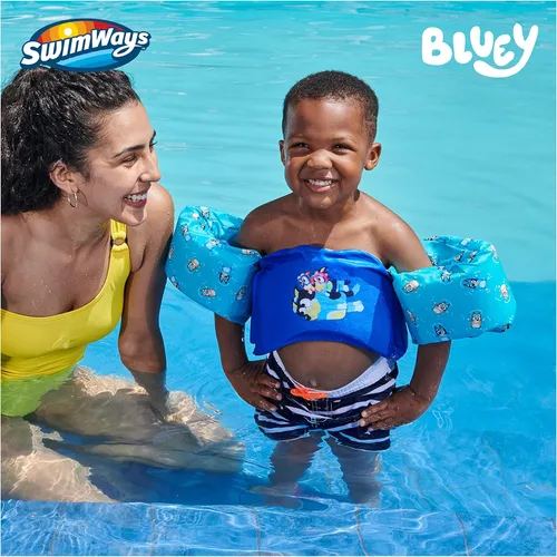 Miniatura 2 de SwimWays Swim Trainer, US Coast Guard Approved Life Vest Kids Swim Vest, Arm Floaties & Life Jackets for Kids 33-55 lbs, Shark
