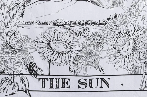 Miniatura 4 de Popular Handicrafts Tarot The Sun Tapestry - Colgante de pared medieval para decoración del hogar