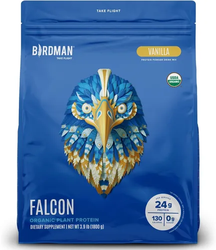 Miniatura 10 de BIRDMAN Falcon - Proteína vegana en polvo orgánica, sin estevia ni azúcar, a base de plantas, baja en carbohidratos, sin lácteos, keto, sin suero