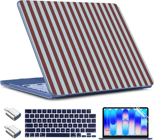 Miniatura 36 de TWOLSKOO Funda para MacBook Neo de 13 pulgadas 2026 A3404 A18 Pro Chip, carcasa rígida de plástico con adaptador tipo C, 2 fundas para cámara web