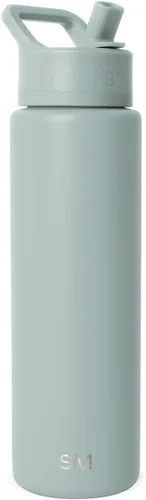 Miniatura 106 de Simple Modern botella de agua reutilizable con tapa con pajilla, de acero inoxidable con aislamiento al vacío, para gimnasio, viajes y deportes