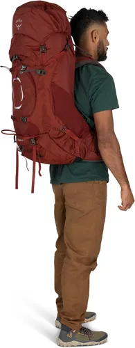 Miniatura 11 de Osprey Aether 65L Mochila de senderismo para hombre, Deep Acorn Red, L/XL Rojo Bellota Profundo