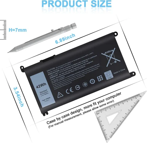 Miniatura 2 de Batería YRDD6 compatible con Dell Inspiron 3493 3583 3584 3593 5485 5481 5482 5491 5493 5593 3582 5585 5590 5591 5594 5598 7586 3793 5480 3310 2