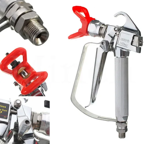 Miniatura 3 de Pistola de pulverización de pintura sin aire con protector de boquilla para pulverizador de bomba 3600PSI Pistola de pulverización de alta presión