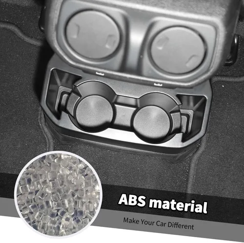 Miniatura 4 de Jimen Soporte para tazas trasero JL, soporte doble extra para tazas, bandeja organizadora de bebidas para asiento trasero compatible con Jeep