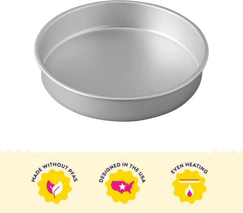 Miniatura 28 de Wilton Juego de moldes redondos de aluminio, 4 piezas para pasteles en capas, duradero, calentamiento uniforme, resistente al óxido, utensilios