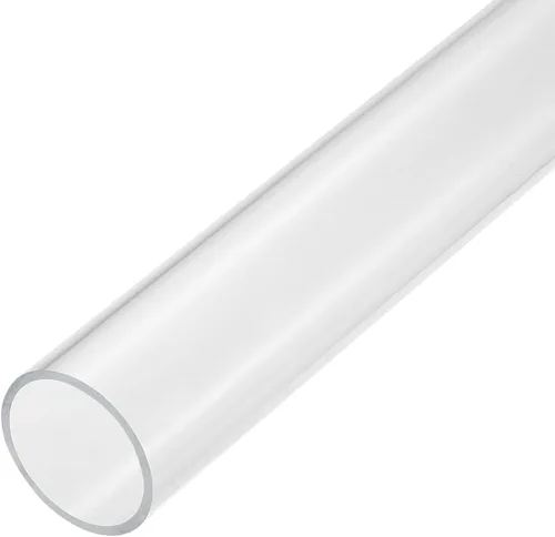 MECCANIXITY Tubo acrílico transparente rígido redondo tubo 44mm (1.7") ID 50mm (2") OD 14" para lámparas y linternas, sistema de refrigeración por