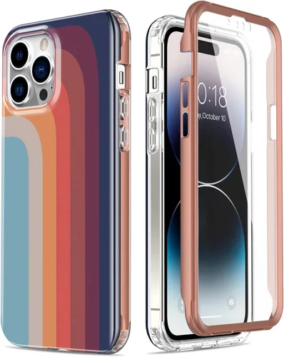 Miniatura 54 de Esdot Funda para iPhone 14 con Protector de Pantalla Integrado, Funda Resistente de Grado Militar con Diseños de Moda para Mujeres y Niñas, Funda