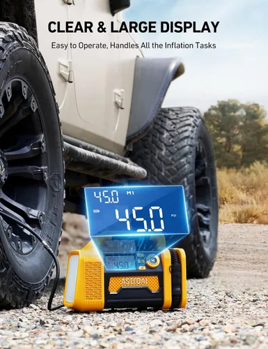 Miniatura 4 de AstroAI TC3 - Inflador de neumáticos de camión, compresor de aire portátil, bomba de aire inalámbrica de 150 PSI con batería de 4000 mAh, inflado