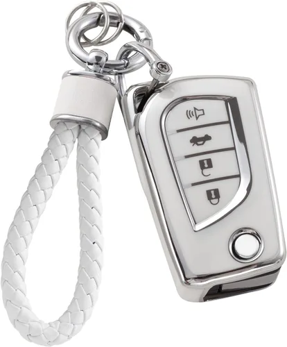 Miniatura 44 de YO&YOYE - Funda para llavero Ford con llavero, protector de llavero de TPU suave para F150 Explorer Mustang Edge Lincoln MKZ MKX MKC