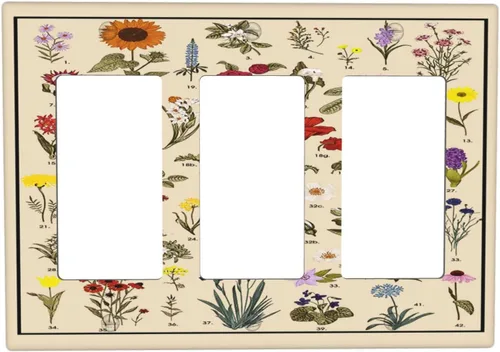 Miniatura 92 de Placa de cubierta de tomacorriente con diseño de mariposa, placas decorativas de pared, 1 gang, cubiertas de enchufes eléctricos, placa frontal Arte