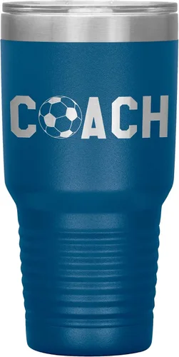 Miniatura 18 de Vaso de entrenador de fútbol, regalo de entrenador de fútbol, 30 onzas, con aislamiento, grabado de acero inoxidable, color negro