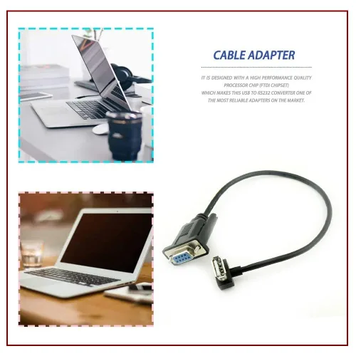 Miniatura 2 de Vanki 1 unids RS232 DB9 hembra a USB 2.0 A hembra adaptador de cable serie convertidor 8 pulgadas 9.8 in