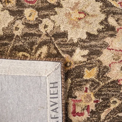 Miniatura 7 de SAFAVIEH Antiquity Collection AT853A - Alfombra decorativa de 4 x 6 pies, gris oliva y beige, hecho a mano, lana oriental tradicional, ideal