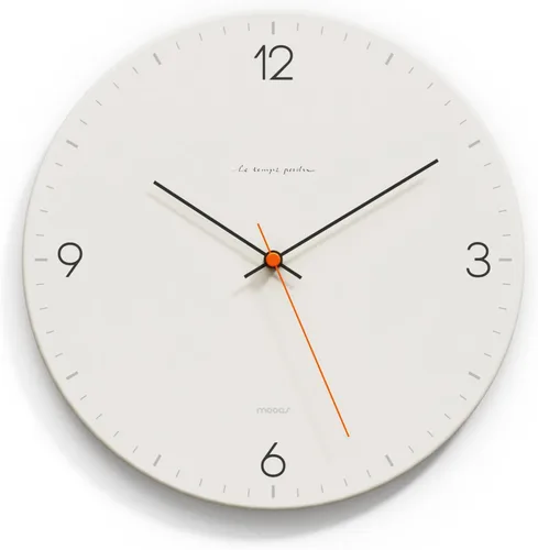 Miniatura 18 de mooas Reloj de Pared Moderno con Números 3D, 12" Reloj de Pared Analógico Decorativo con Movimiento de Barrido Silencioso Sin Tic-Tac Operado