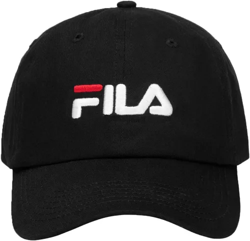 Miniatura 2 de Fila Gorra de béisbol ajustable con logotipo de velocidad unisex de sarga de algodón (negro), Negro