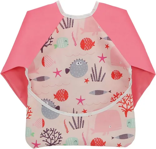 Miniatura 15 de Babero impermeable con mangas y bolsillo, 6-24 meses