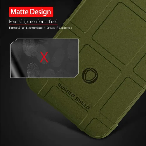 Miniatura 7 de Para iPhone 11 Caso, (Rugged Shield Series) TPU Funda Protectora Táctica Gruesa De Armadura Sólida Para IPhone 11 (6.1 Pulgadas) - Verde Ejército