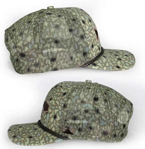 Miniatura 27 de Paramount Outdoors Sombrero de pesca de trucha al atardecer, diseño de silueta de pez de montaña, sombrero para exteriores con cómodo Snapback