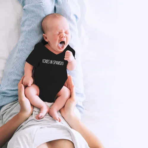 Miniatura 5 de CBTwear Lloros en español - Familia bilingüe divertida - Lindo body de bebé de una pieza